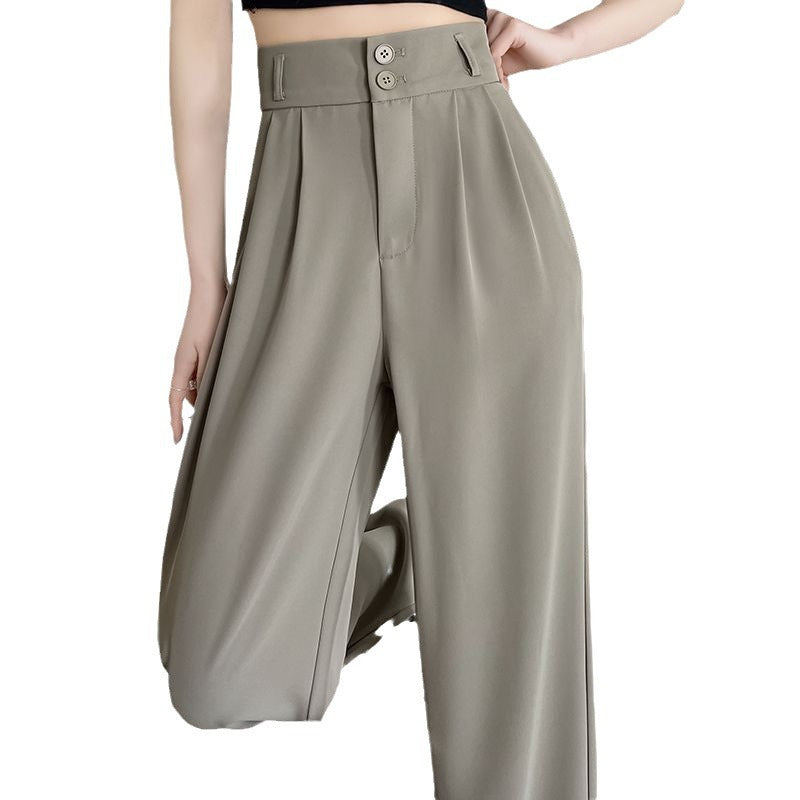 Damen Klassische Taillenhose Elegant Faltenwurf Norvielle