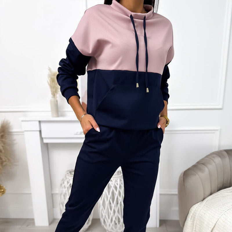 Damen Sportliches Lounge-Set Kapuze Elastischer Bund Norvielle