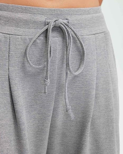 Damen Freizeithose Weite Fit Knopfdetails Beige Norvielle