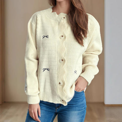 Damen Strickjacke Verspielt Details Norvielle