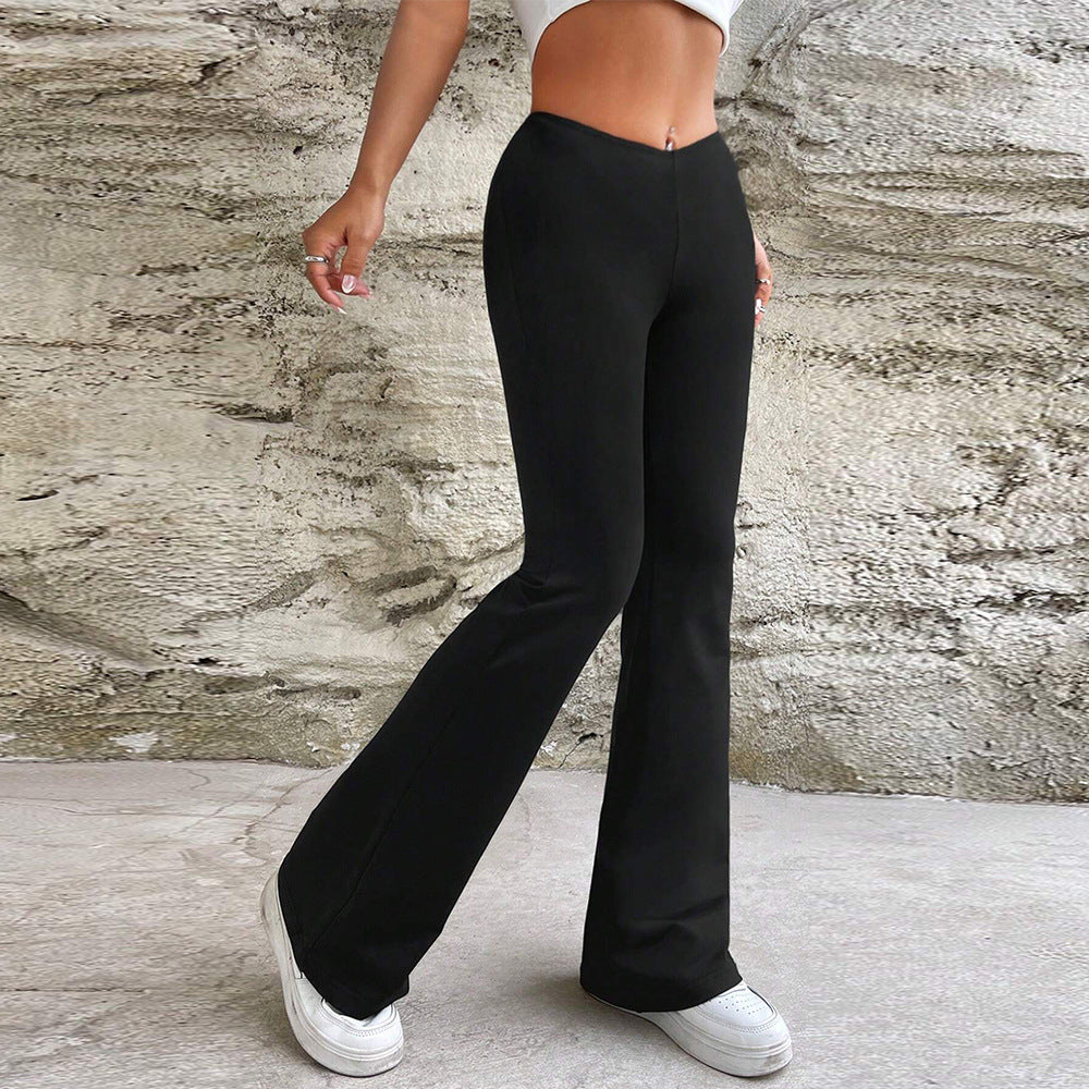 Damen Flare-Hosen Hochtailliert Elastisch Norvielle