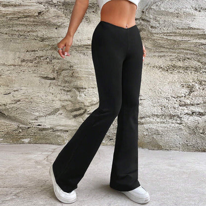Damen Flare-Hosen Hochtailliert Elastisch Norvielle