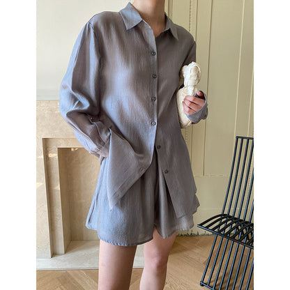 Damen Hemdblusenkleid mit Kordelzug Norvielle