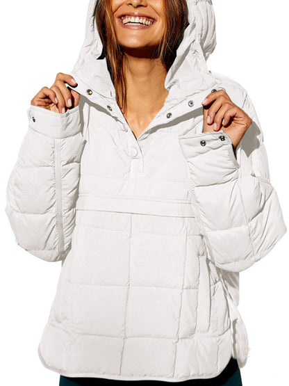 Damen Steppjacke Übergröße mit Kapuze Norvielle