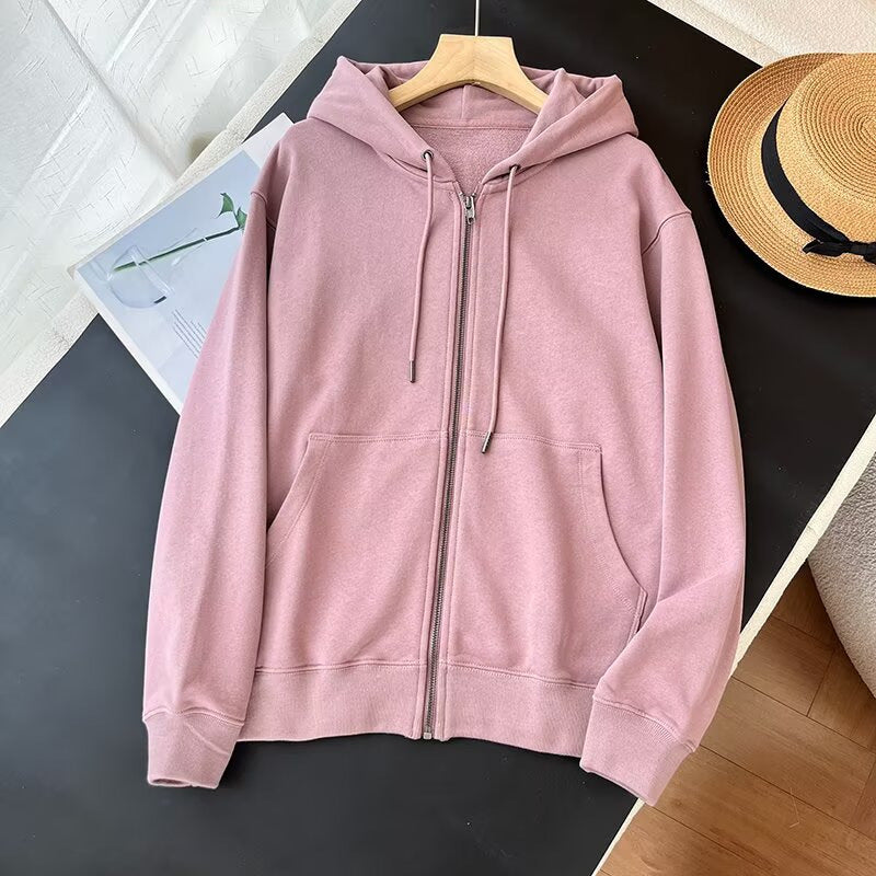 Damen Zip-Hoodie Sportlich Kängurutaschen Norvielle