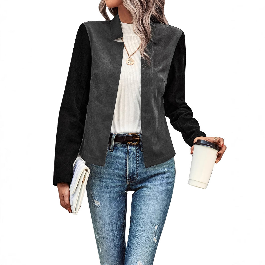 Damen Blazerjacke Stehkragen Elegant Norvielle