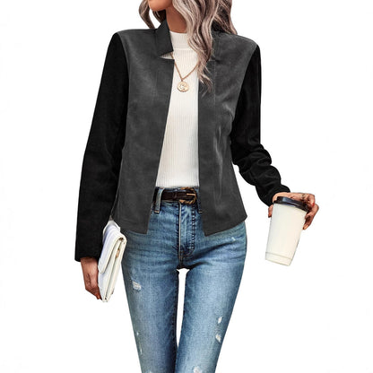 Damen Blazerjacke Stehkragen Elegant Norvielle