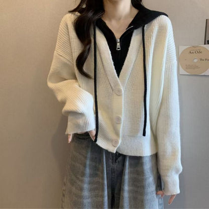 Damen Wickeljacke mit Kapuze Norvielle