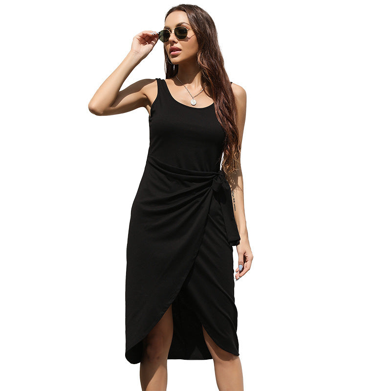 Damen Wickelkleid Eleganter Schnitt Bindegürtel Norvielle