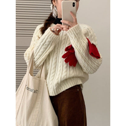 Damen Grobstrickpullover Lässiger Schnitt Norvielle