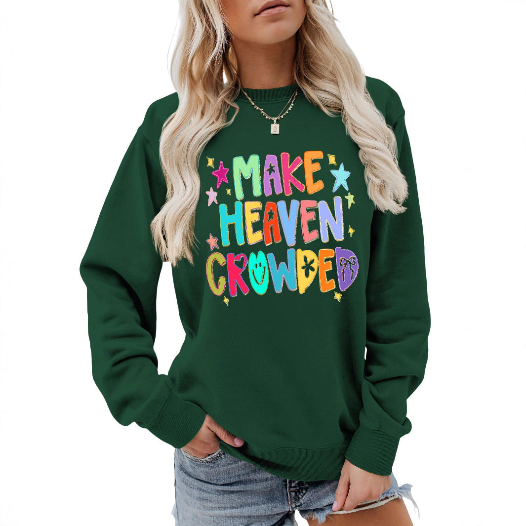 Damen Sweatshirt Bunt Motiv Verspielt Norvielle - Norvielle