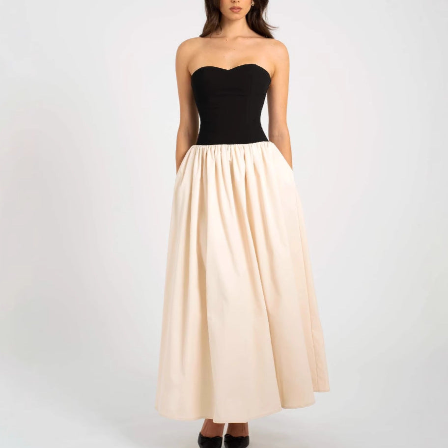 Damen Maxikleid Herzförmiger Ausschnitt Eleganter Rock - Norvielle