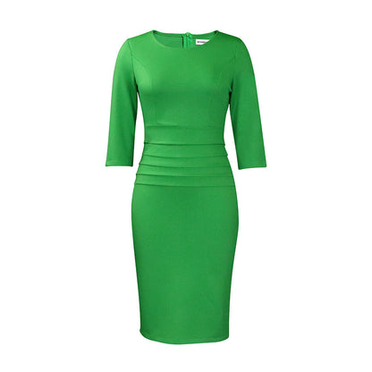 Damen Midi-Kleid 3/4-Ärmel Elegant Norvielle