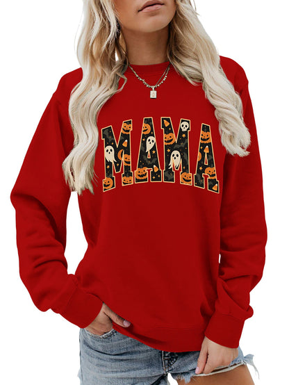 Damen Sweatshirt Halloween-Design Baumwolle Bequem