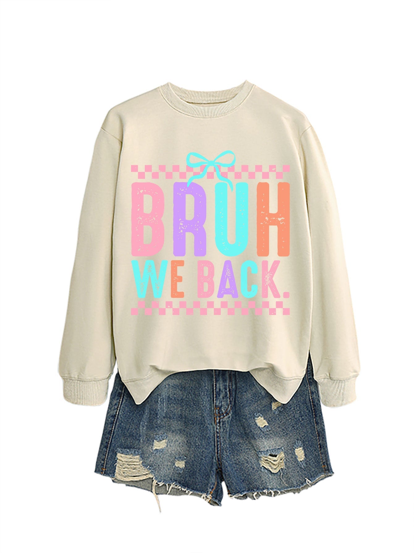 Damen Sweatshirt Bequem Fröhlicher Druck Norvielle