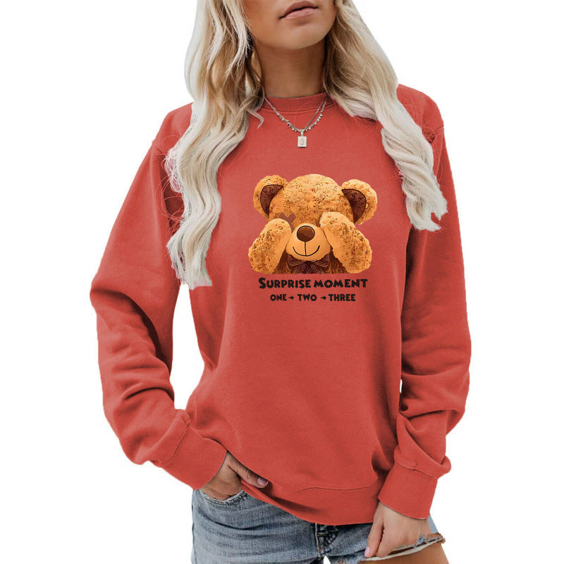 Damen Pullover Bärenmotiv Norvielle