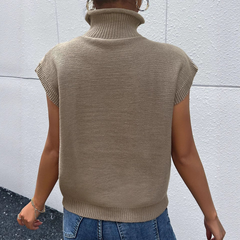 Damen Strickoberteil Hochkragen Zopfmuster Norvielle