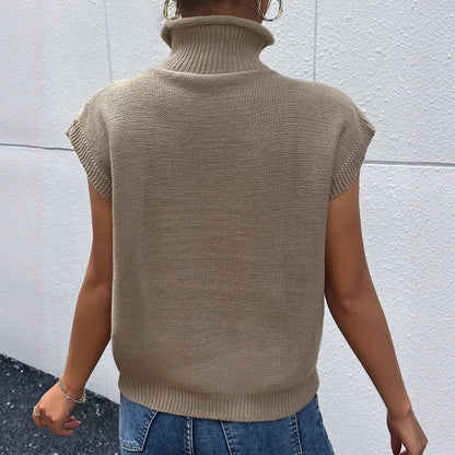 Damen Strickoberteil Hochkragen Zopfmuster Norvielle