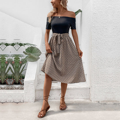 Damen Wickelkleid Tailliert A-Linie Norvielle