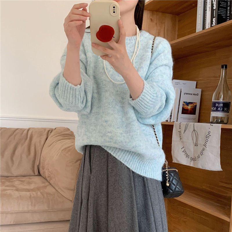 Damen Oversized Pullover Weiches Strick Norvielle