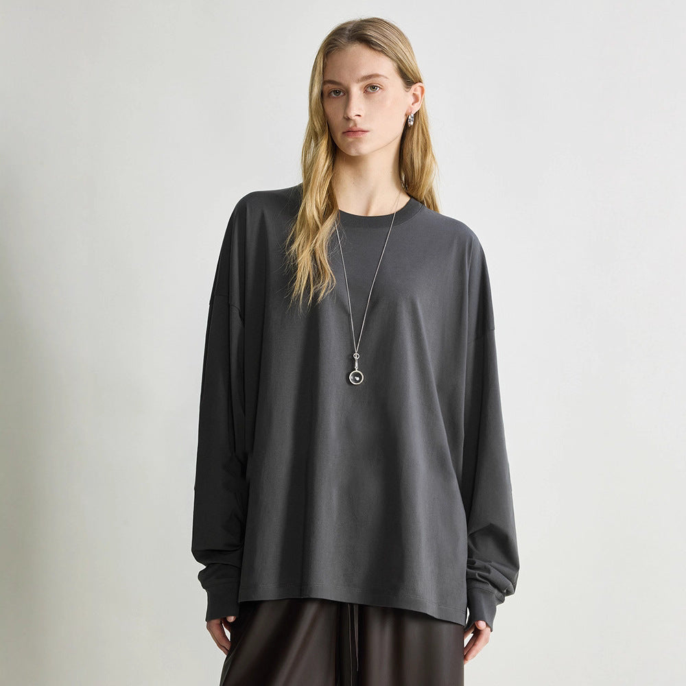 Damen Langarmshirt Minimalistisch Norvielle