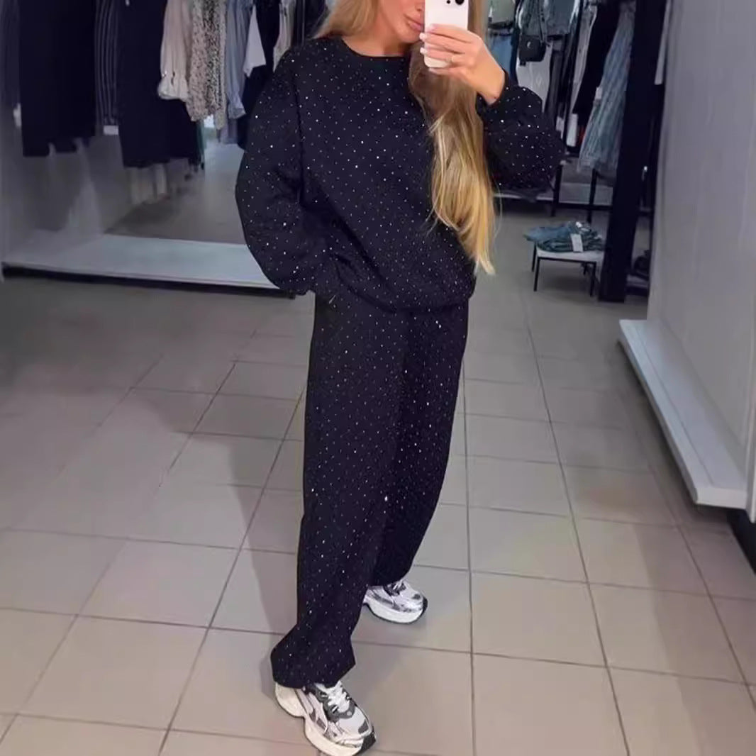 Damen Lounge-Set Glitzernd Weit Norvielle
