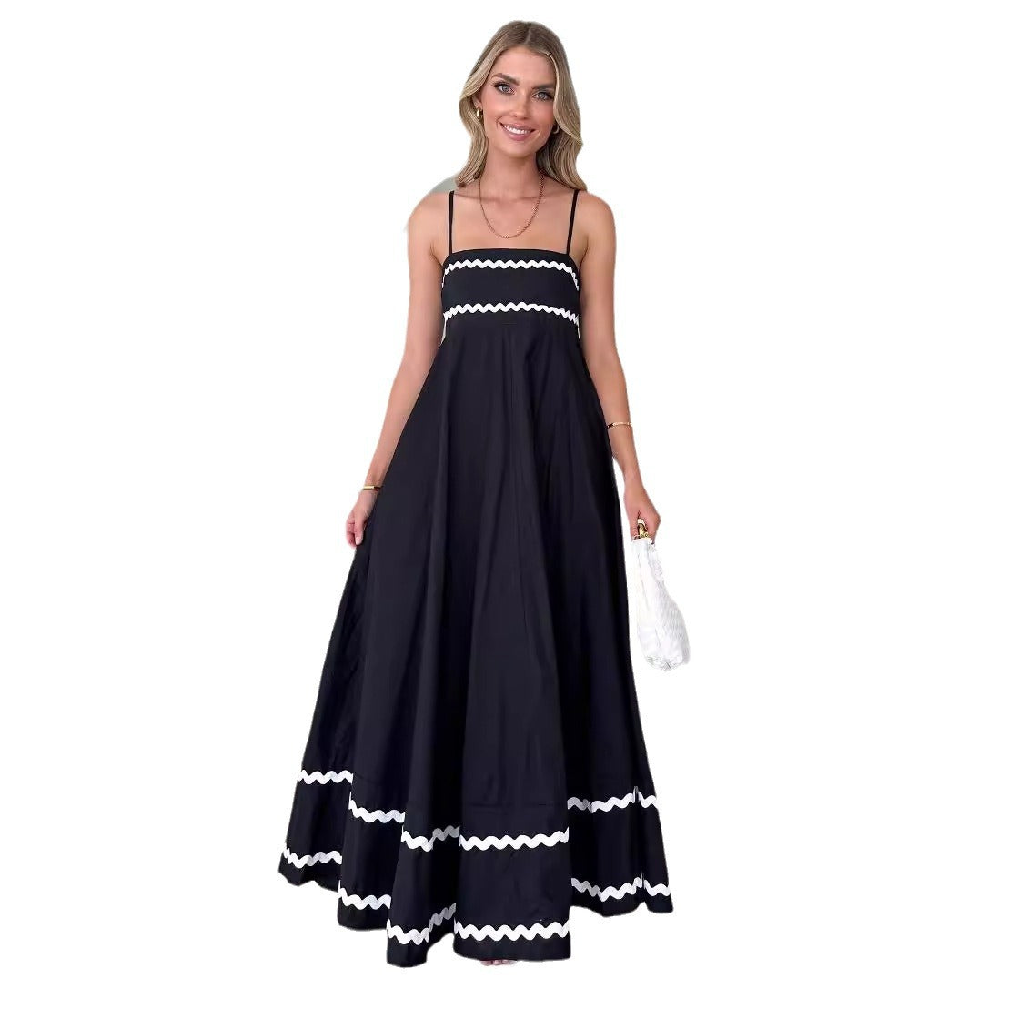 Damen Maxikleid A-Linie Sommer Elegantes Design Norvielle