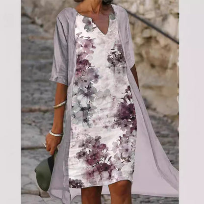 Damen Sommerkleid Floralmuster Leichtes Design Norvielle