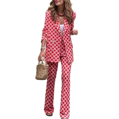 Damen Anzug-Set mit Muster Norvielle