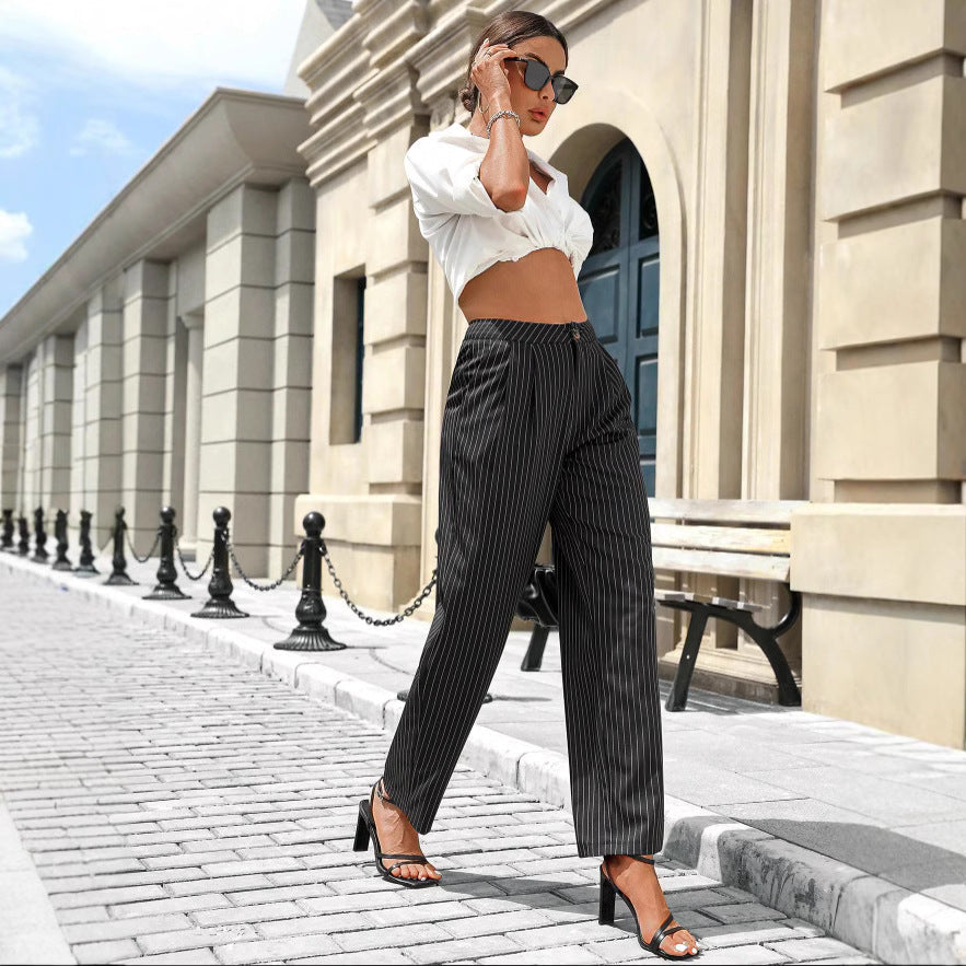Damen Hochbundhose Gestreift Norvielle - Norvielle