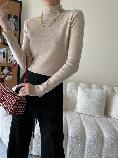 Damen Feinstrickpullover Hochkragen Norvielle