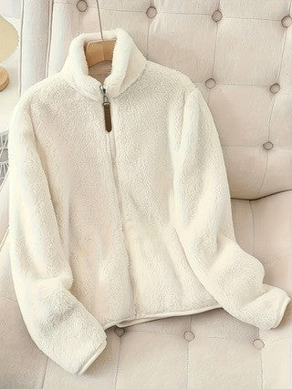 Damen Fleecejacke Hochkragen Reißverschluss Norvielle