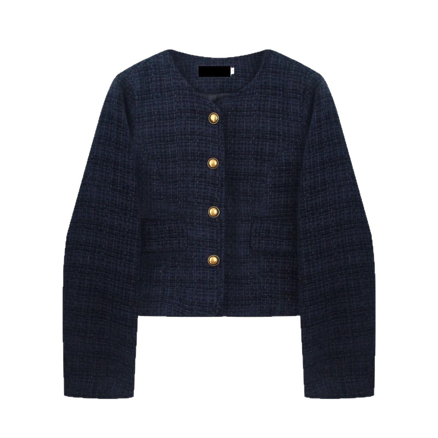 Damen Cropped Blazer Goldknöpfe Norvielle
