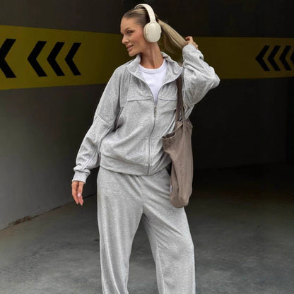 Damen Freizeitanzug Elastischer Bund Lässiger Schnitt