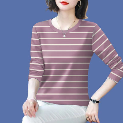 Damen Langarmshirt Gestreift Norvielle - Norvielle
