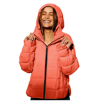 Damen Winterjacke Abnehmbare Kapuze Wasserabweisend Norvielle