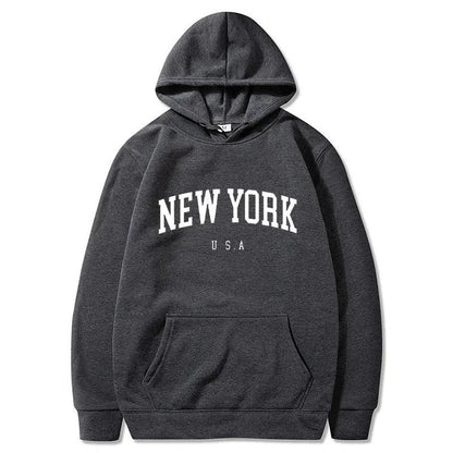 Damen Kapuzenpullover New York Print Bequem Norvielle