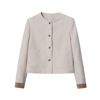 Damen Blazer Elegant Kurz Dekorative Knöpfe