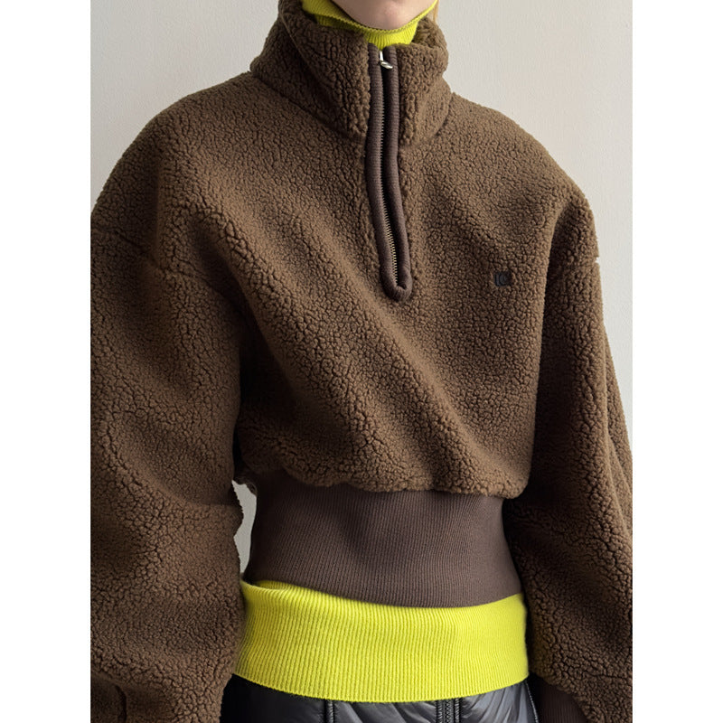 Damen Halbgeschlossener Pullover Kuschelig Norvielle