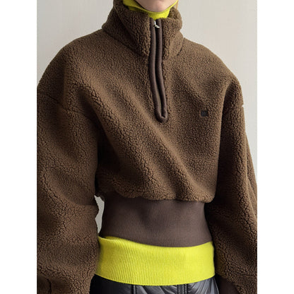 Damen Halbgeschlossener Pullover Kuschelig Norvielle