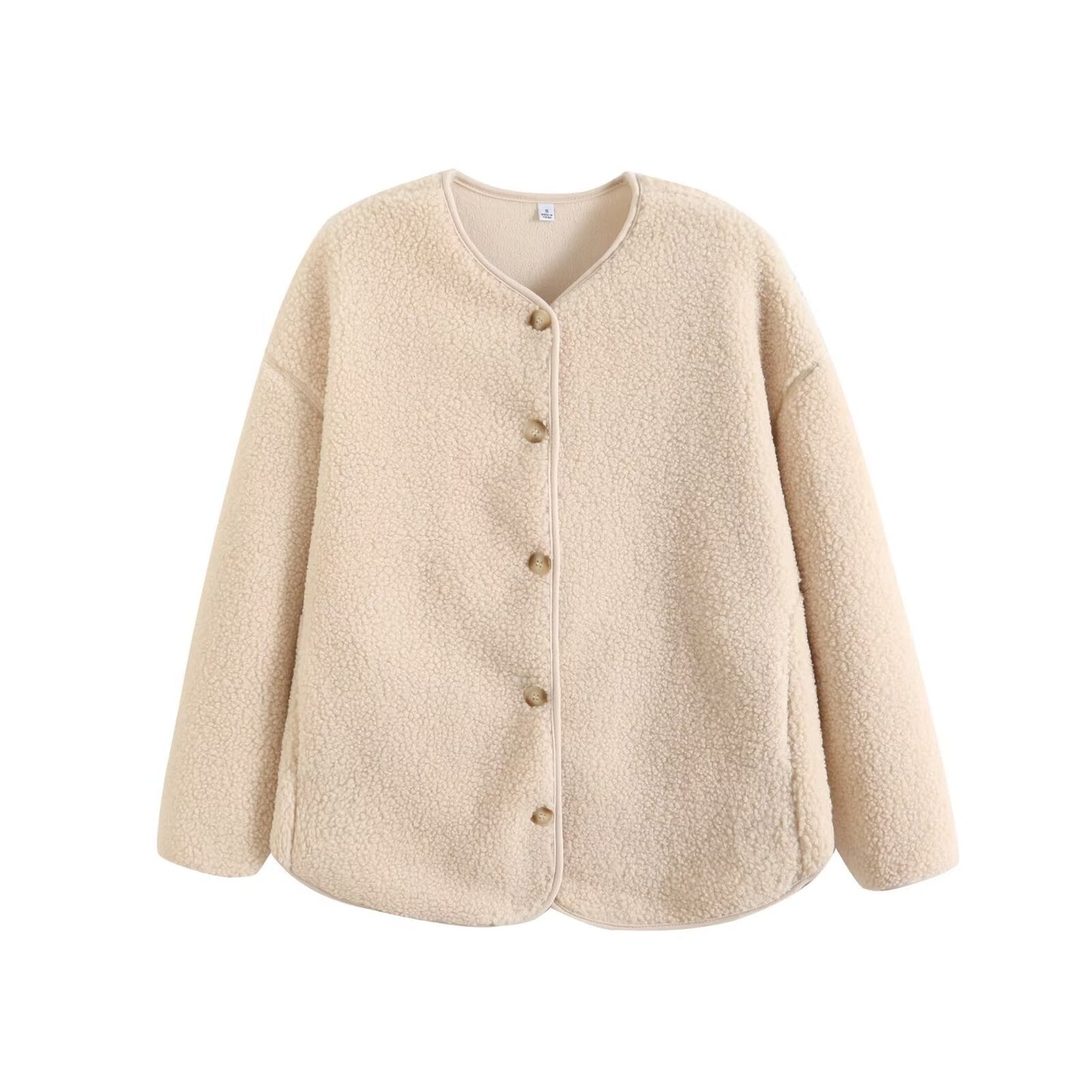 Damen Kuscheljacke Weich Norvielle Mit Knöpfen