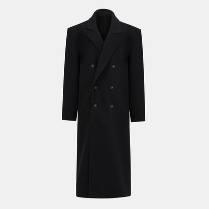 Damen Doppelreiher Wollmantel Elegantes Design