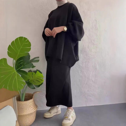 Damen Maxikleid Oversized Schnitt Elegantes Design