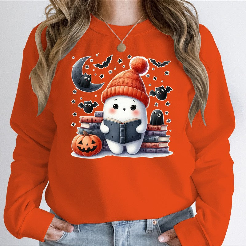 Damen Sweatshirt Halloween-Motiv Hochwertig Grün