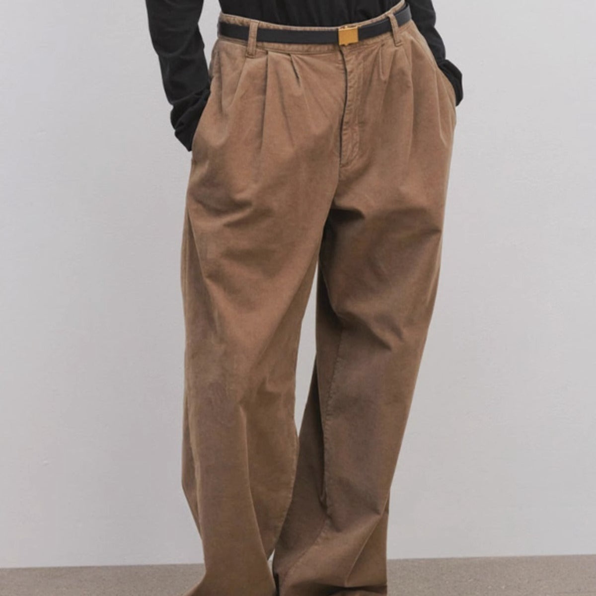 Damen Chino-Hose Weit Norvielle Elegant Beige - Norvielle