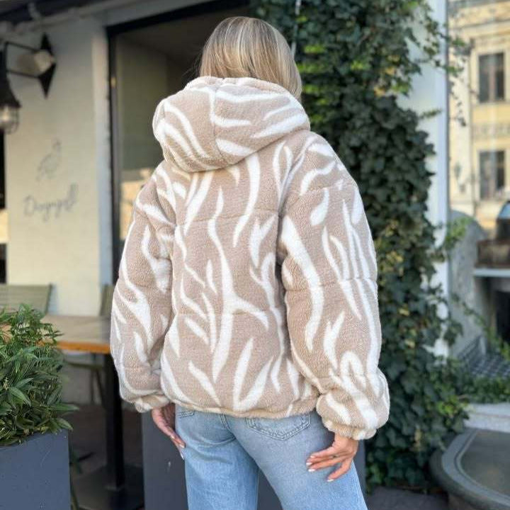 Damen Fleecejacke Kuschelig Muster Norvielle