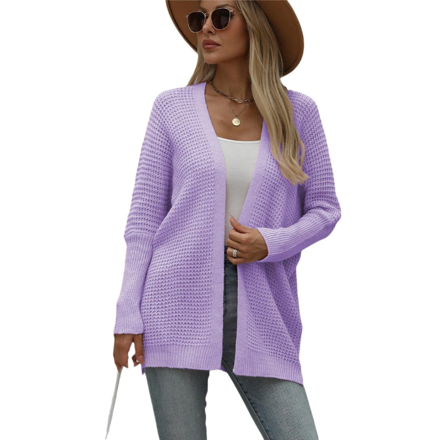 Damen Strickjacke Offen Lässiger Schnitt Weich Norvielle