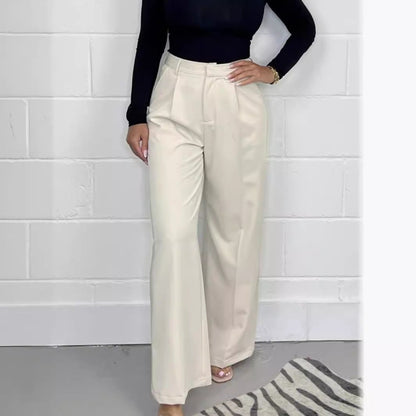 Damen Palazzo-Hose Hohe Taille Weiches Material