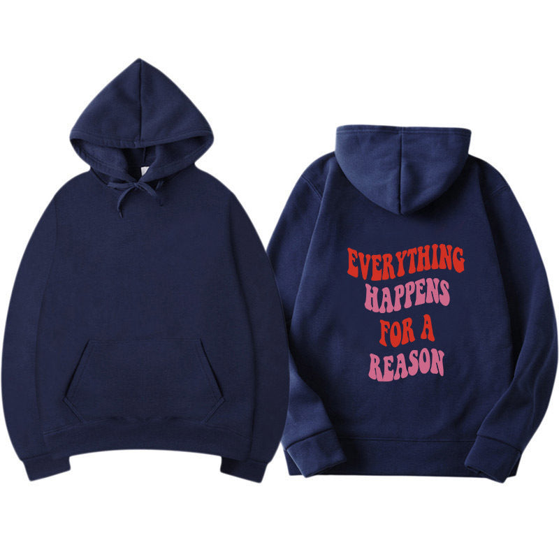 Damen Kapuzenpullover mit Motivschriftzug Baumwolle Bequem