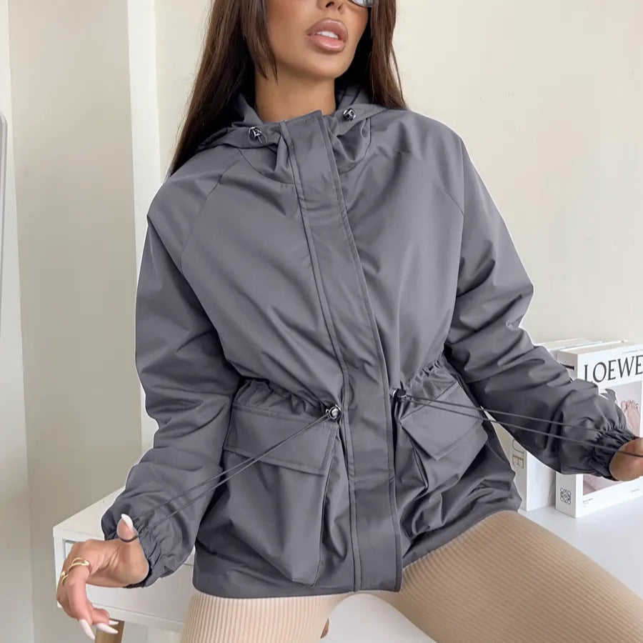 Damen Wasserdichte Jacke Verstellbarer Bund Norvielle